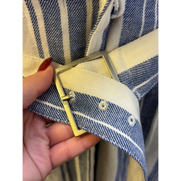 Elevenses Anthropologie NWT Striped Blue & White Jacket XS - Picture 10 of 12